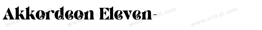 Akkordeon Eleven字体转换